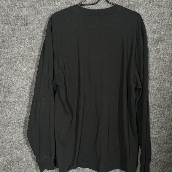 Carhartt Henley T Shirt Mens Sz Large Black Logo Pocket Casual Outdoor Workwear - Picture 5 of 9